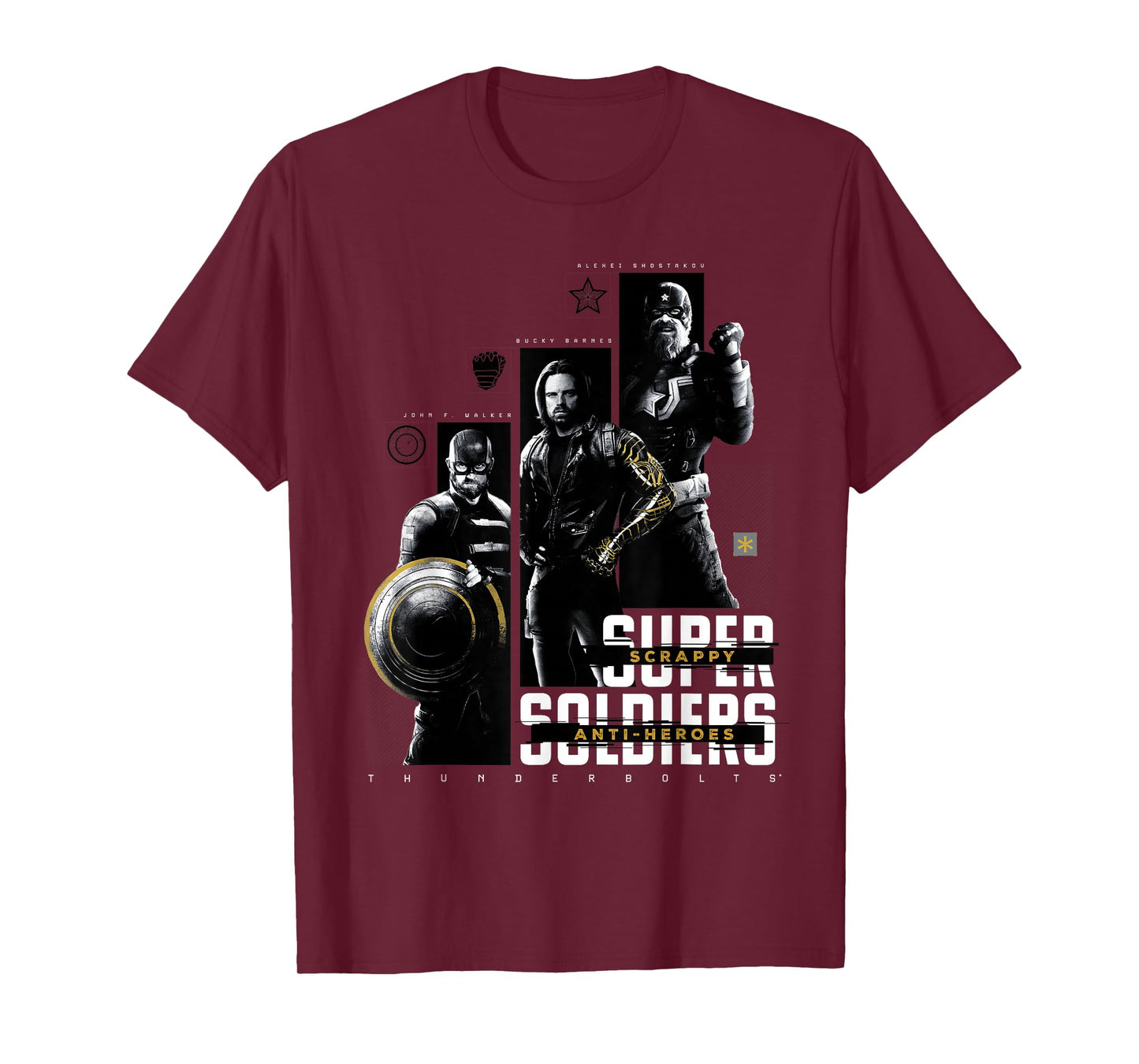 Marvel Studios Thunderbolts Scrappy Anti-Heroes Trio T-Shirt