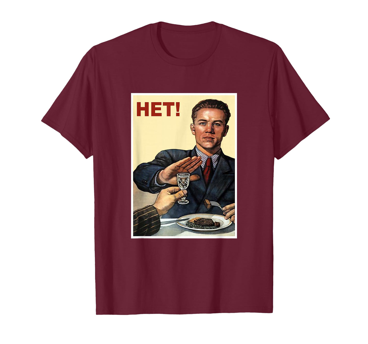 Back in the USSR Soviet Union Vintage Soviet Poster NO! to Alcohol USSR CCCP T-Shirt