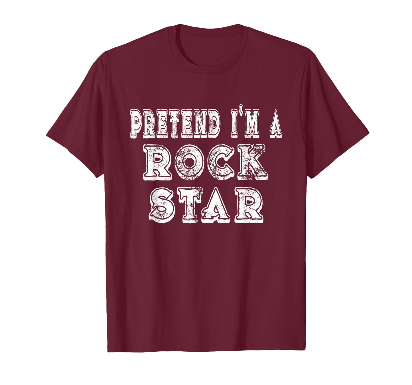 Lazy Pretend I'm A Rock Star Easy Funny Halloween Costume T-Shirt