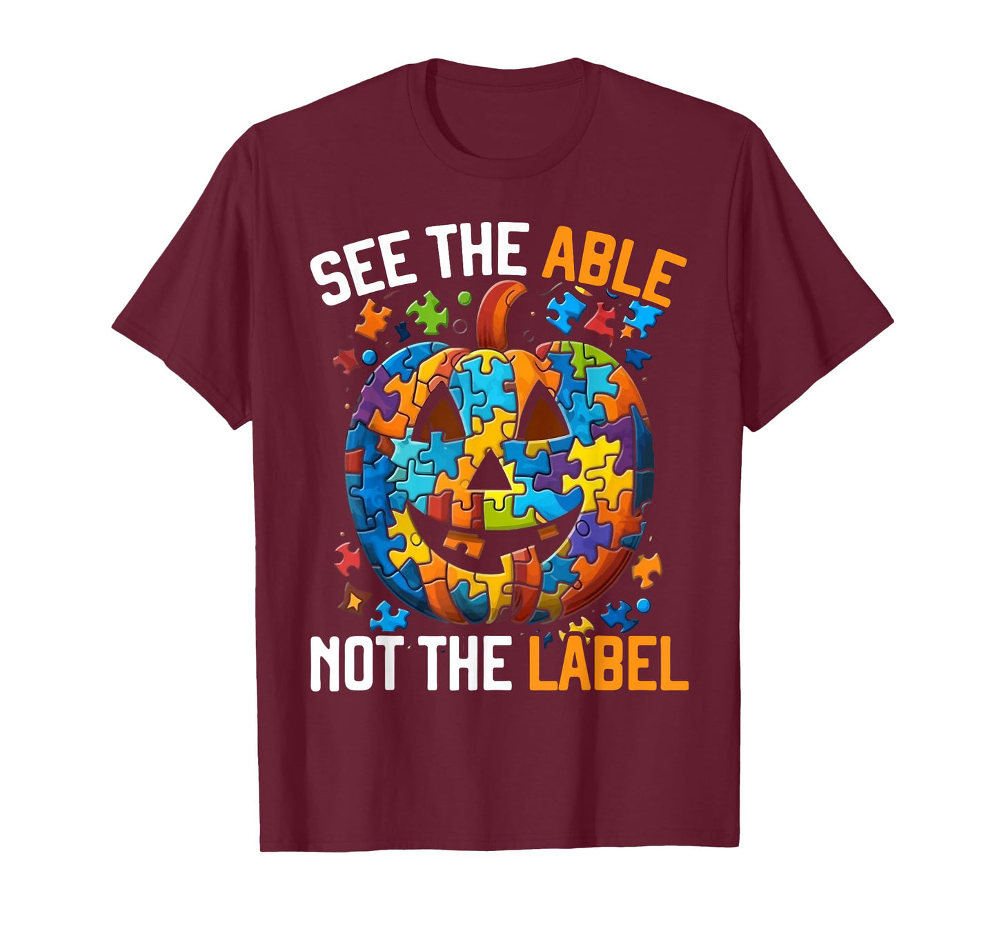 Autism Halloween Puzzle Trick Or Treat Autism Awareness T-Shirt
