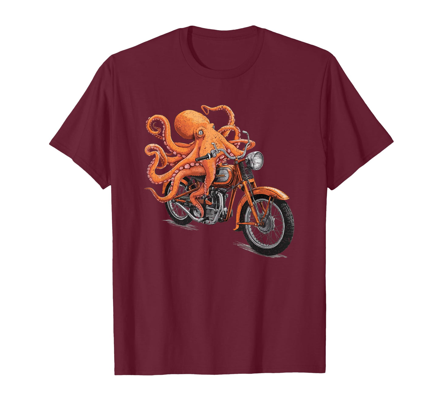 Octopus Riding vinage Biker Motorcycle T-Shirt