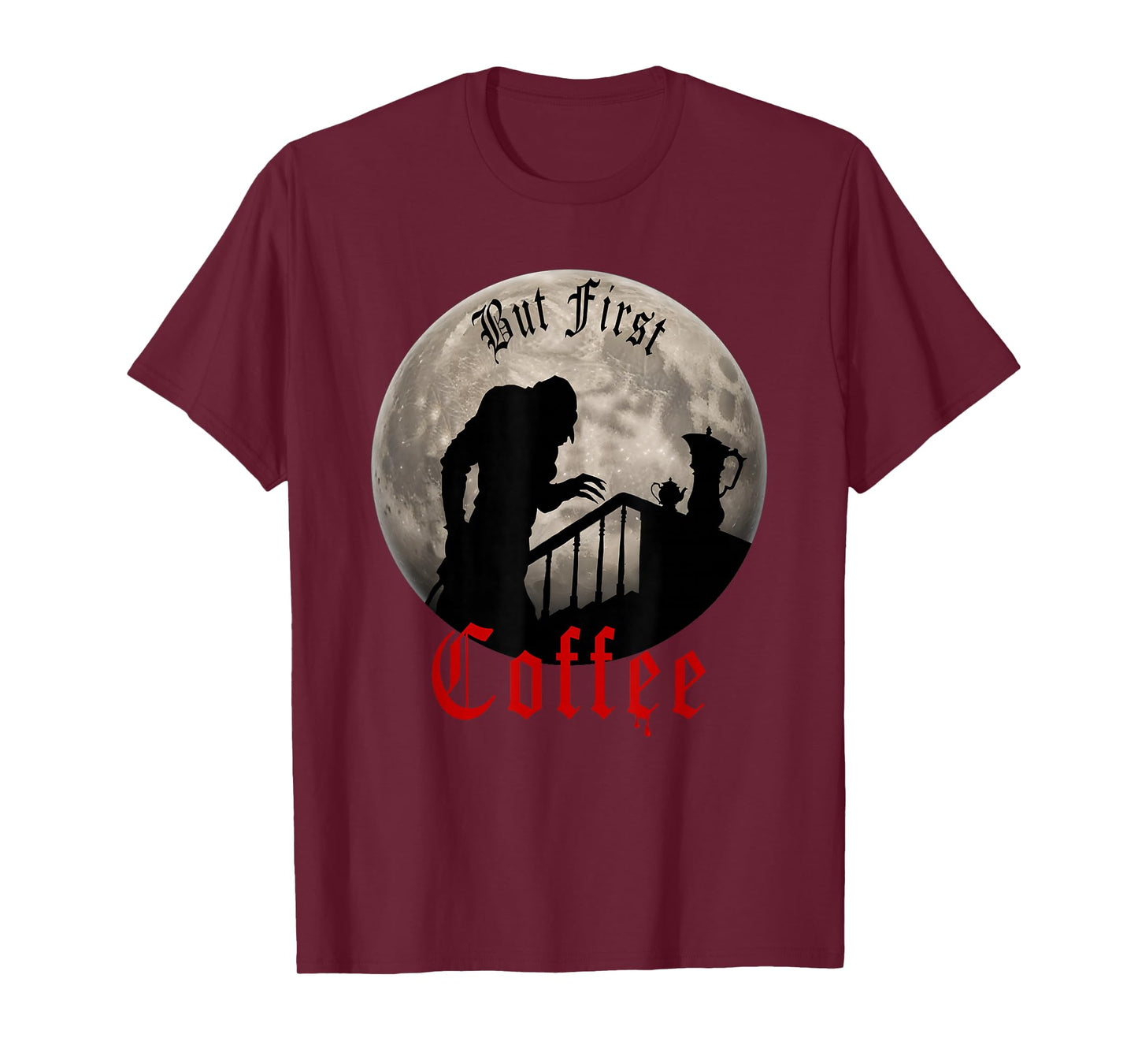 Funny Dracula horror - But First Coffee gothic Vampire fans T-Shirt