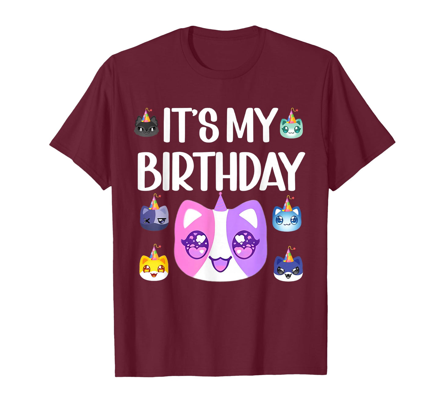 Meemeow Cats Plush Shirt Squishy Pink Birthady Decorations T-Shirt