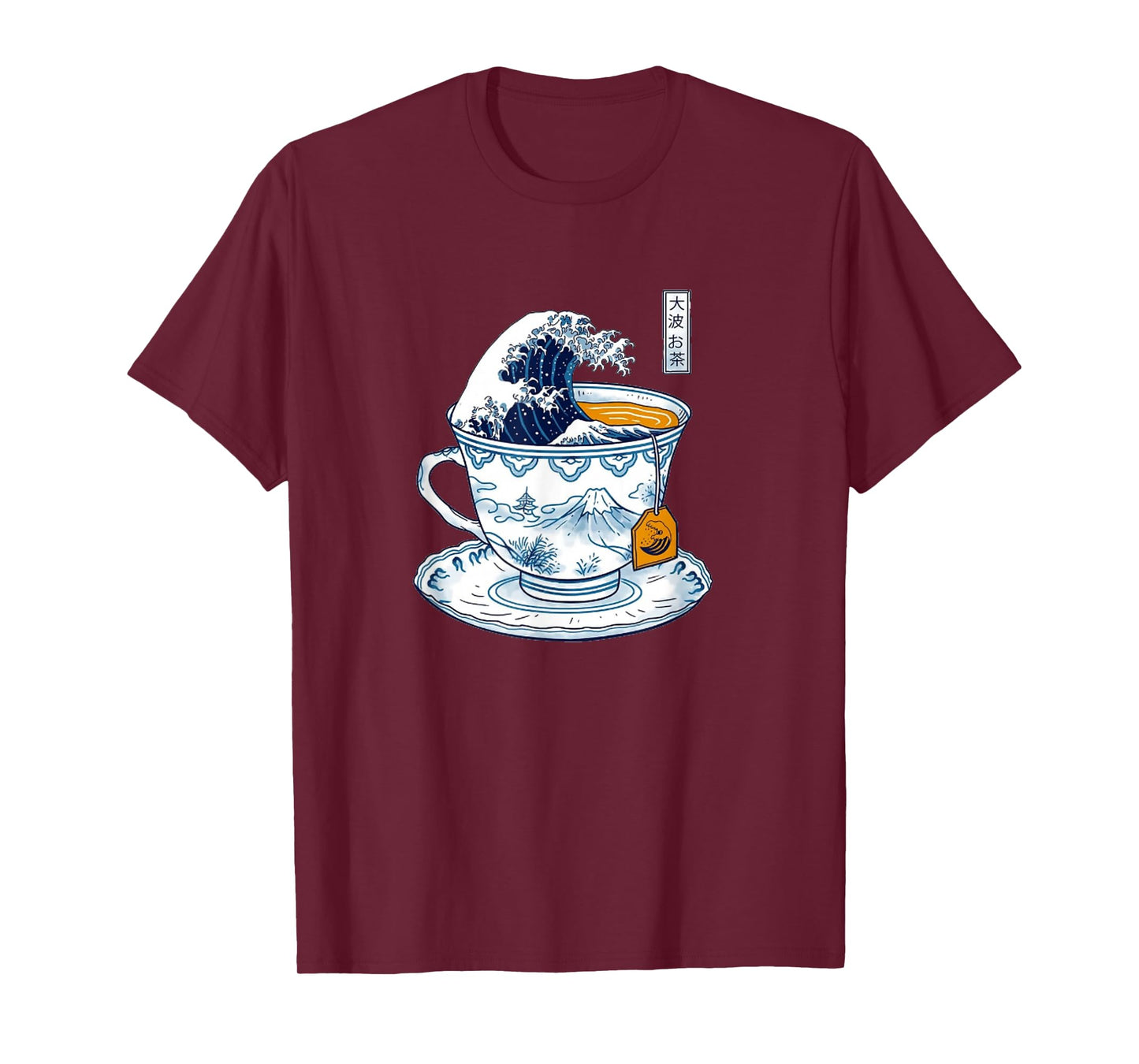 Kanagawa Tea Japanese The great wave T shirt T-Shirt
