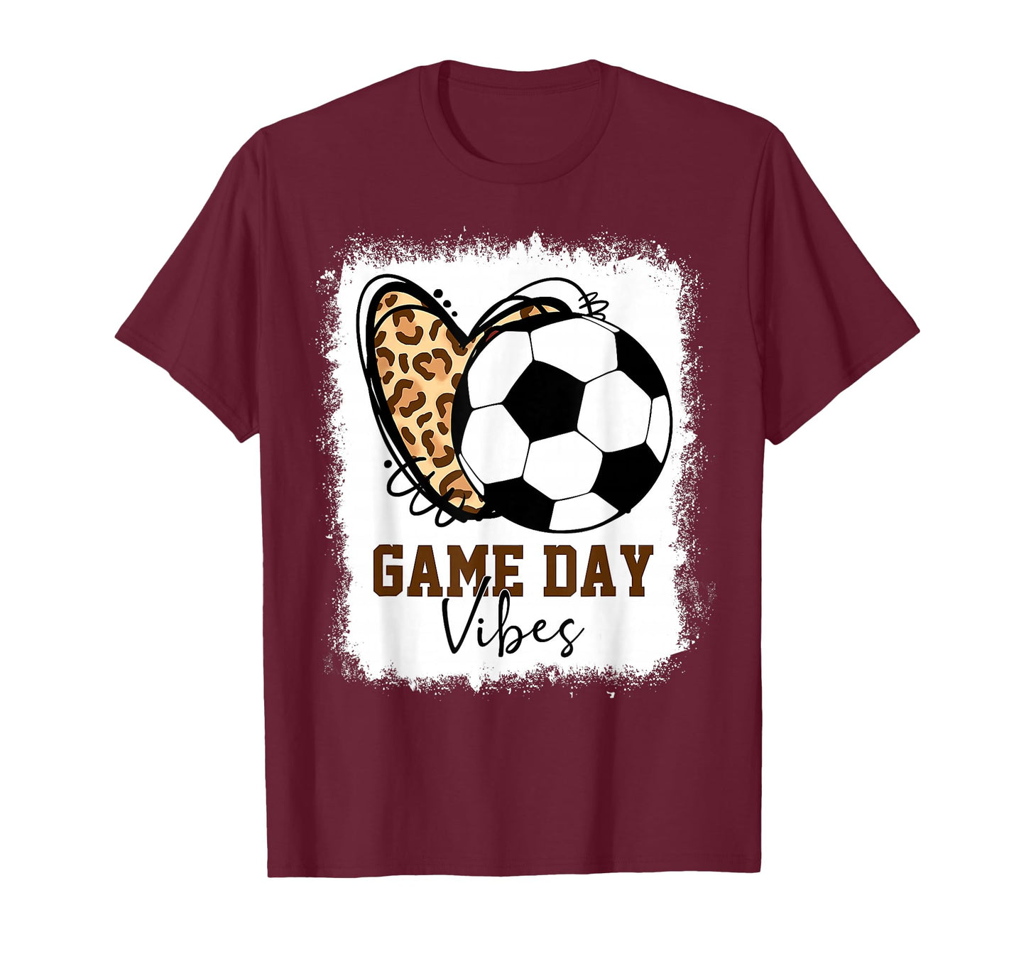 Bleached Soccer Game Day Vibes Soccer Mom Game Day Season T-Shirt