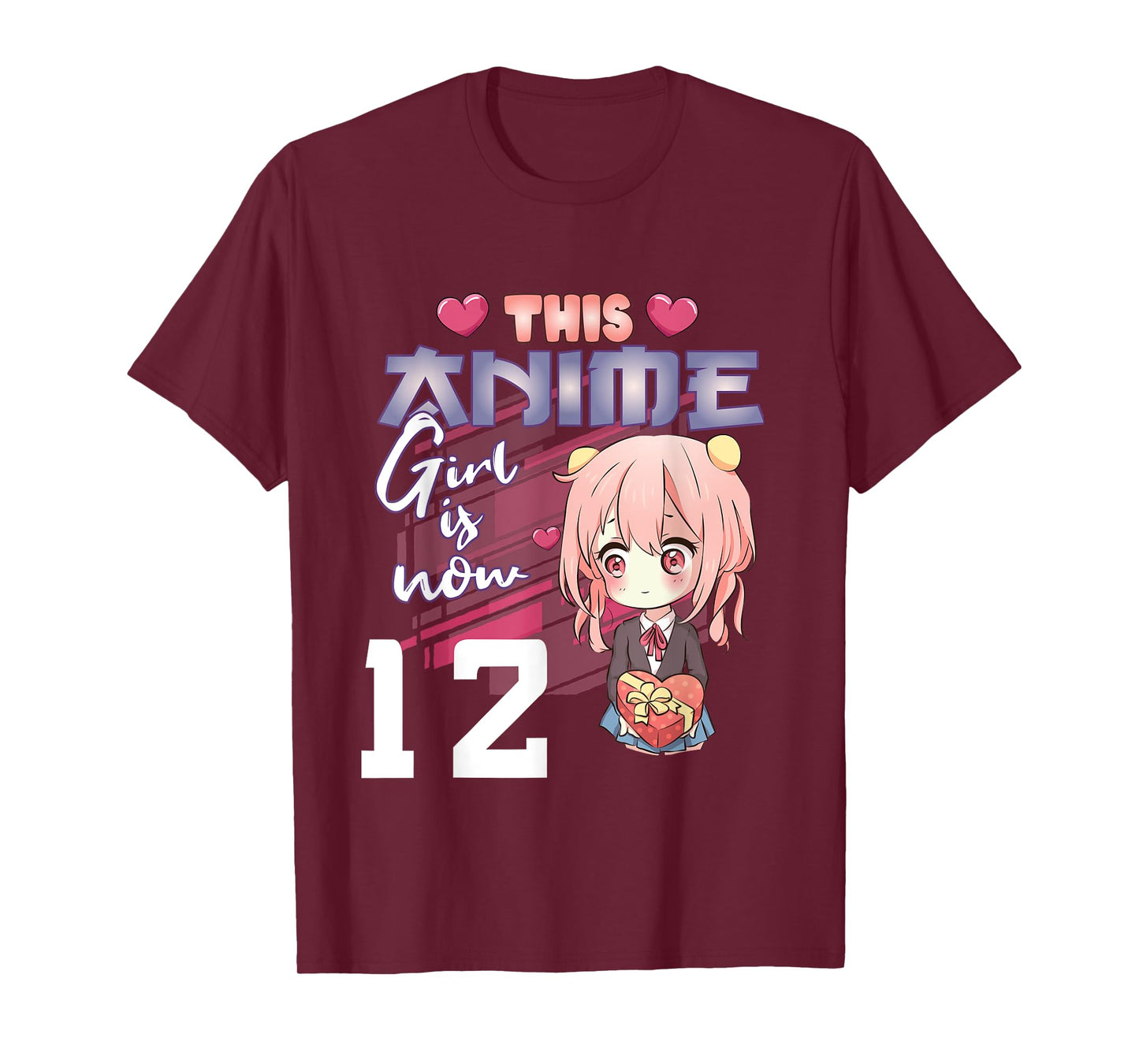 This Anime Girl Is Now 12 Years Old Anime 12th Birthday Girl T-Shirt