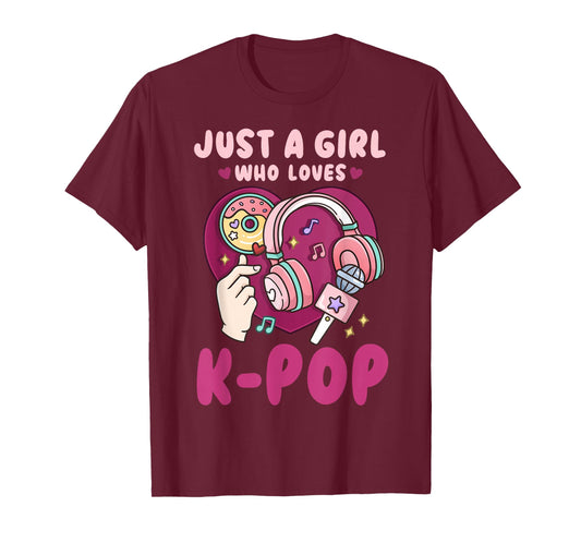 K-Pop & Anime Lovers Unisex-Kids Black K-Pop Theme Girls T-Shirt