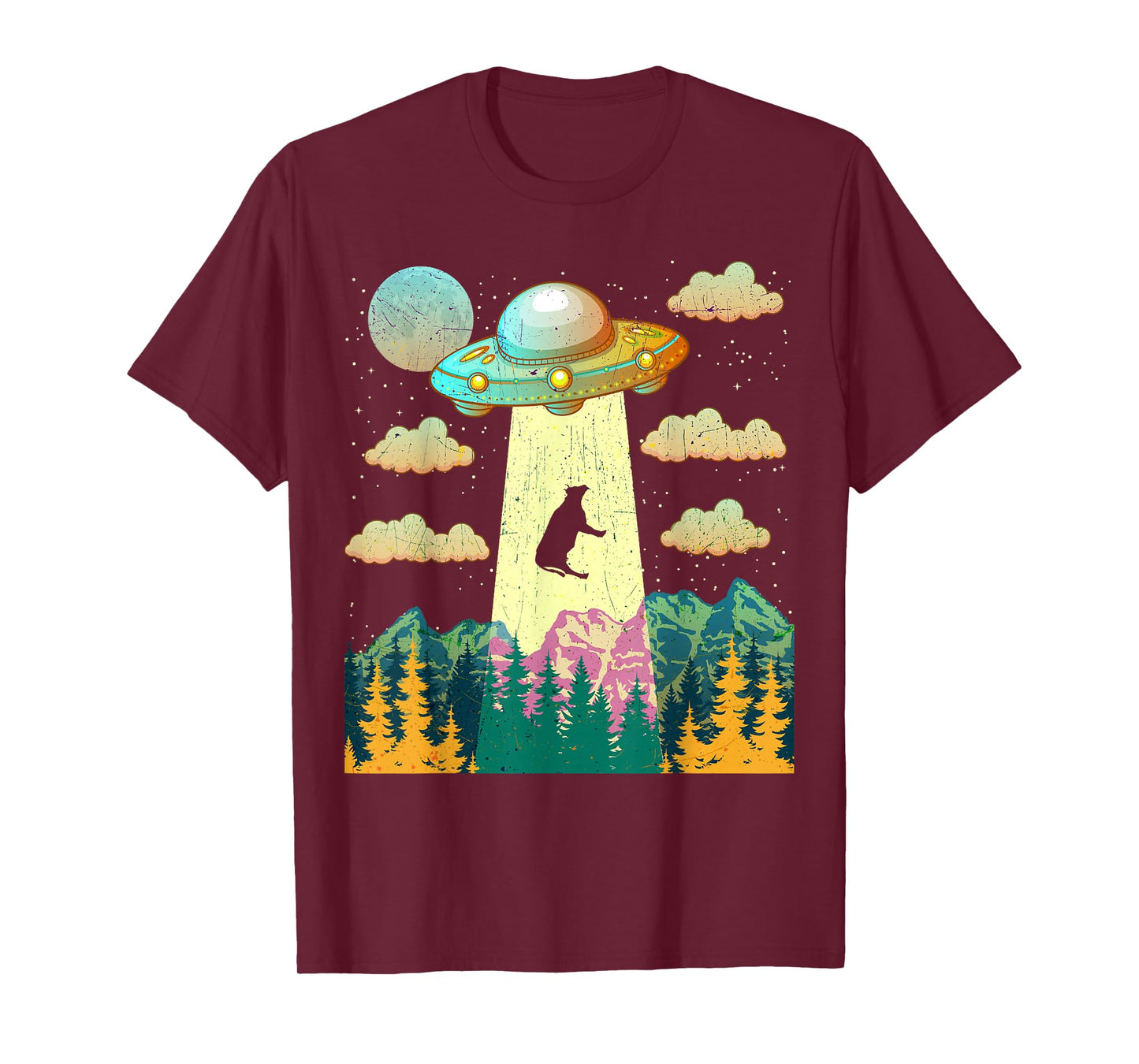 Cow UFO Abduction Vintage BELIEVE Retro Gift T-Shirt