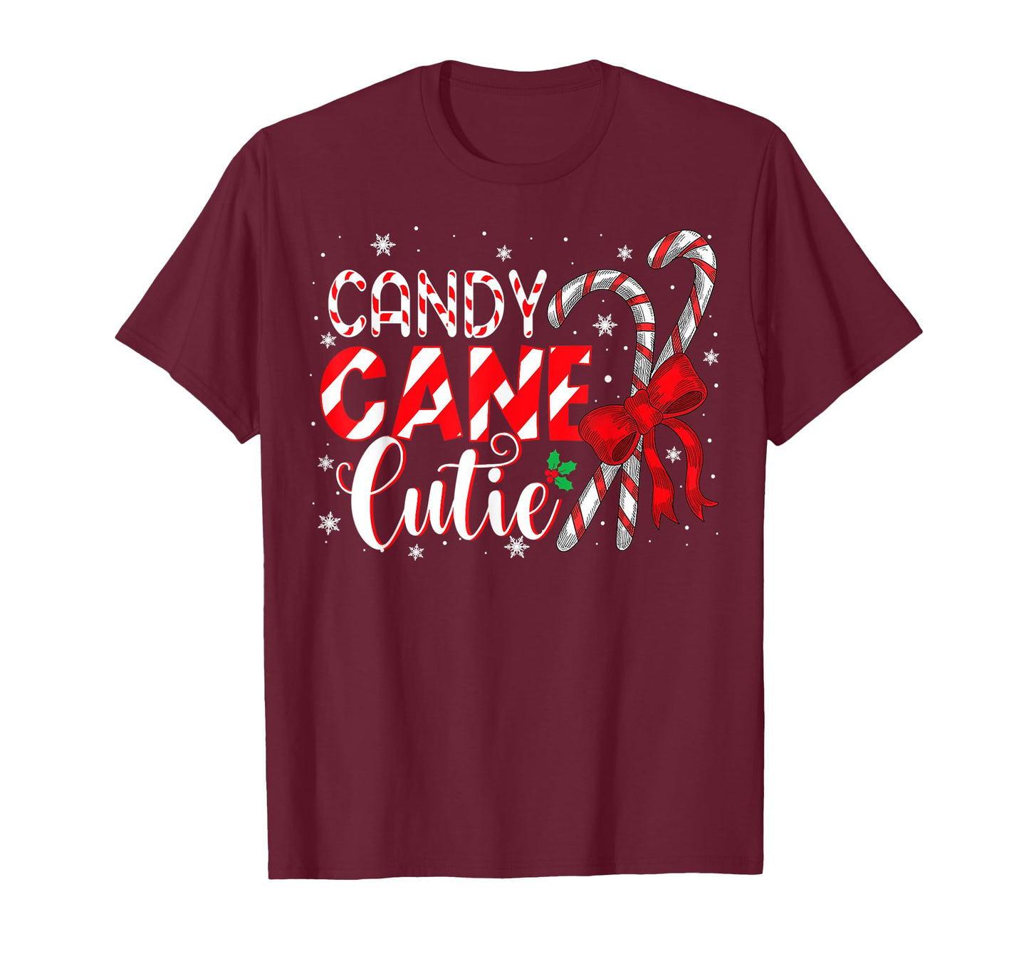 Funny Christmas Candy Cane Cutie Girls Xmas Pajama T-Shirt