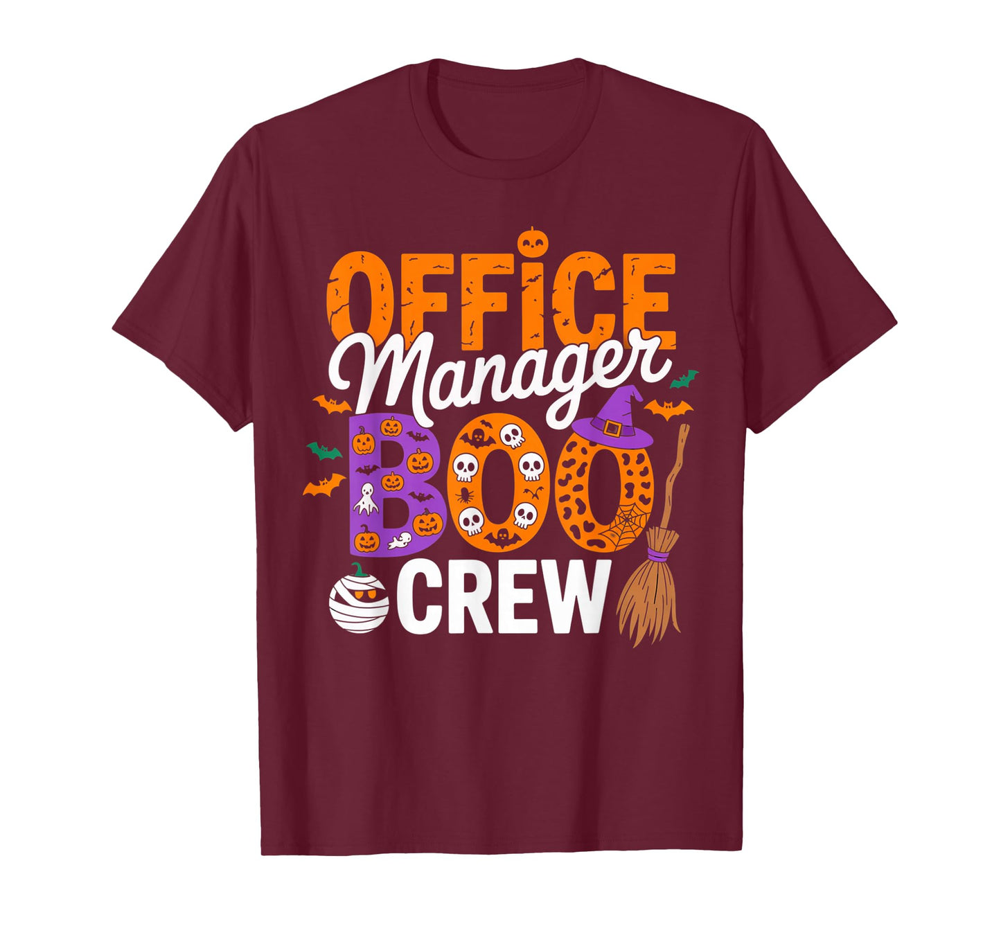 Office Manager Boo Crew Halloween Matching Spooky Outfit T-Shirt
