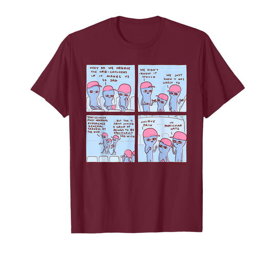Threadless Nathan W. Pyle Strange Planet Unique Pain Graphic T-Shirt