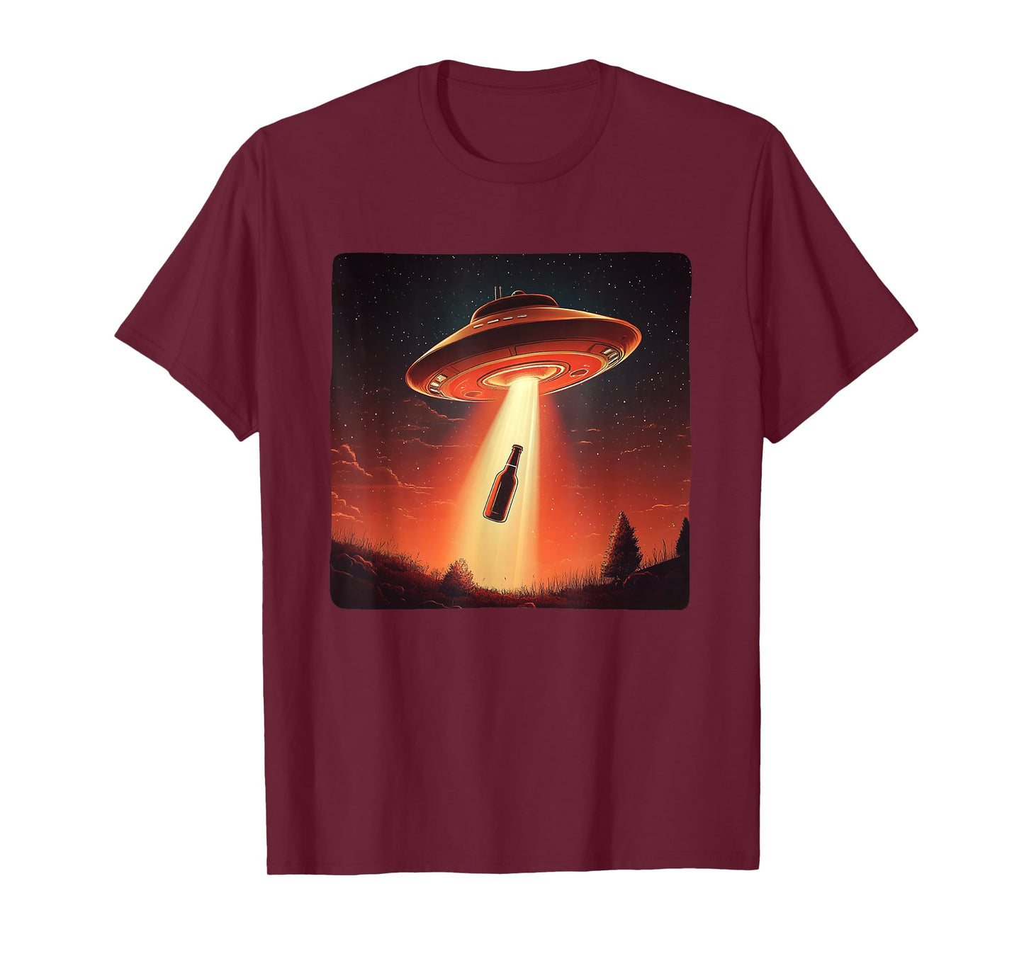 Funny UFO beams beer up for Alien Lovers T-Shirt