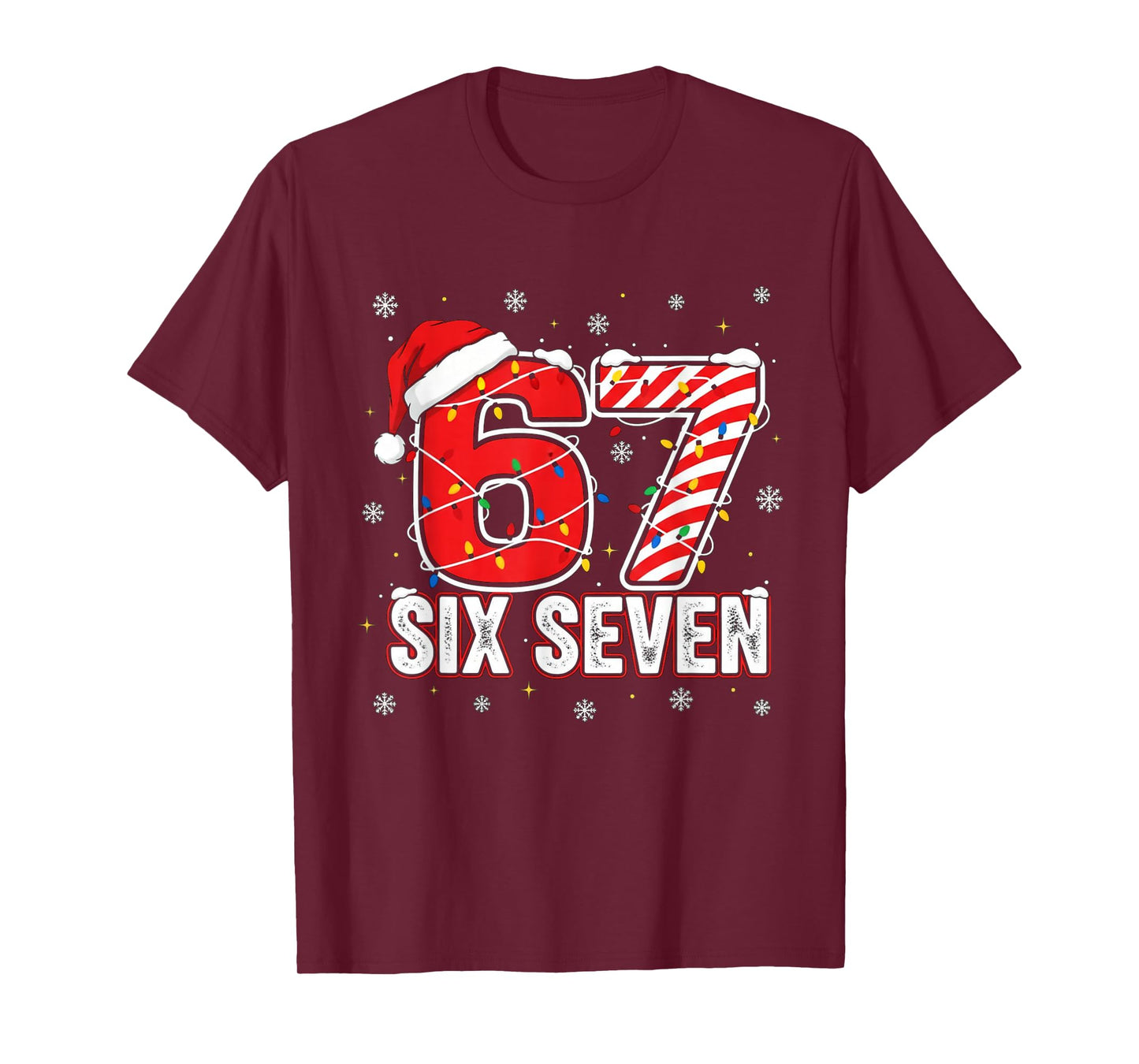 Funny Six Seven 67 Christmas Holiday Women Kids Xmas T-Shirt
