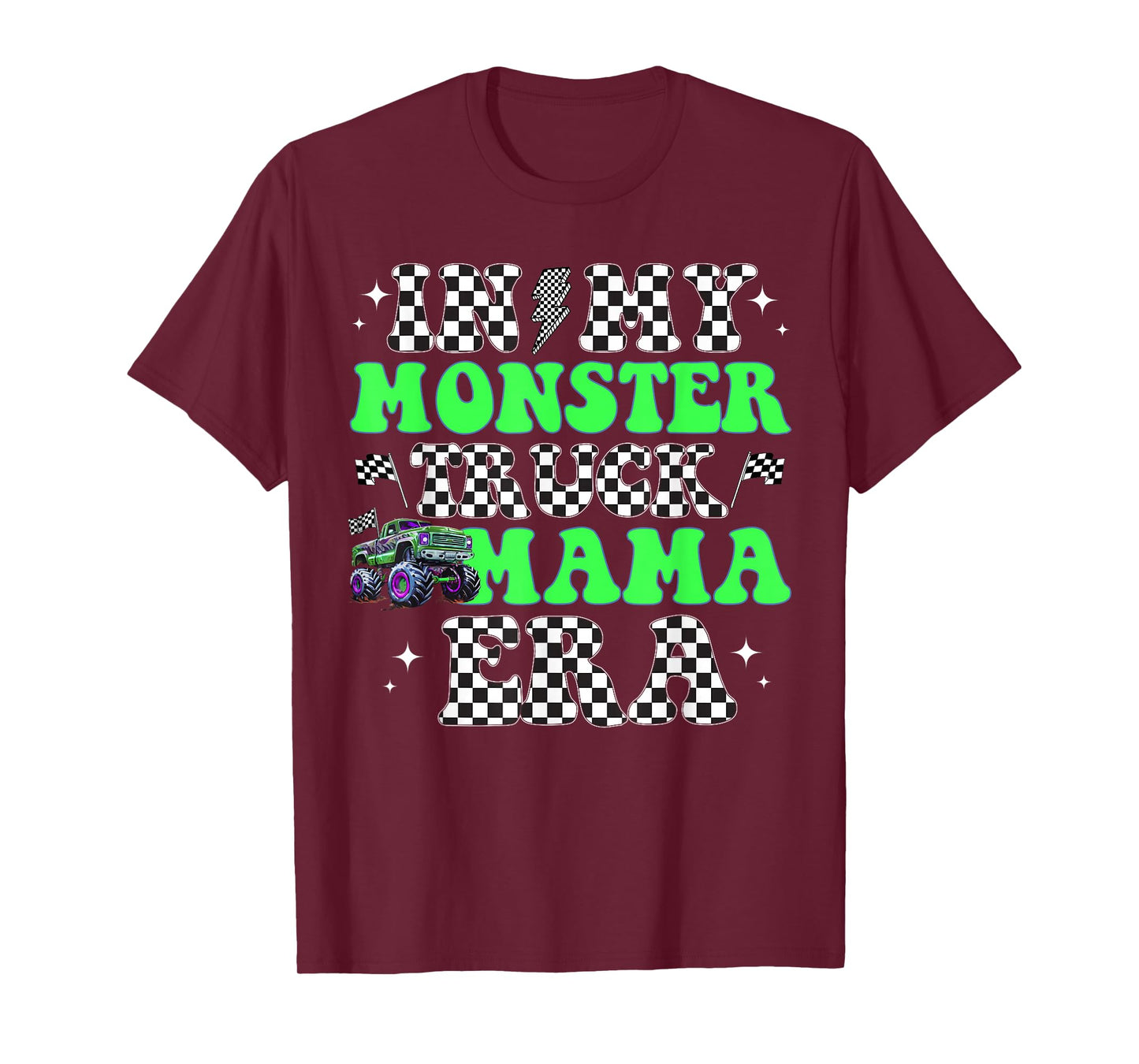 Retro In My Monster Truck Mama Era Monster Truck Mom Women T-Shirt