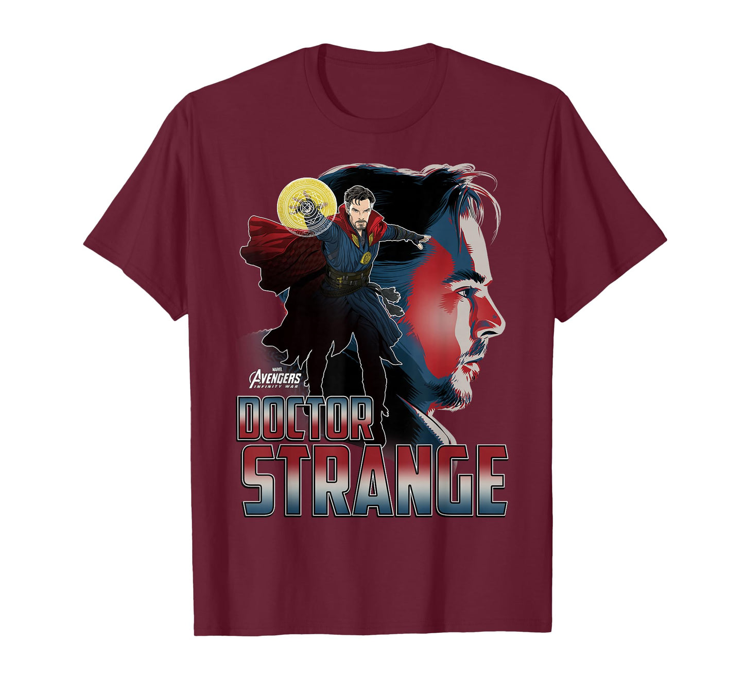 Marvel Infinity War Dr. Strange Head Profile Graphic T-Shirt T-Shirt
