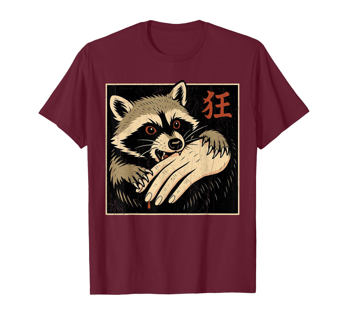 Raccoon Biting Hand T-Shirt