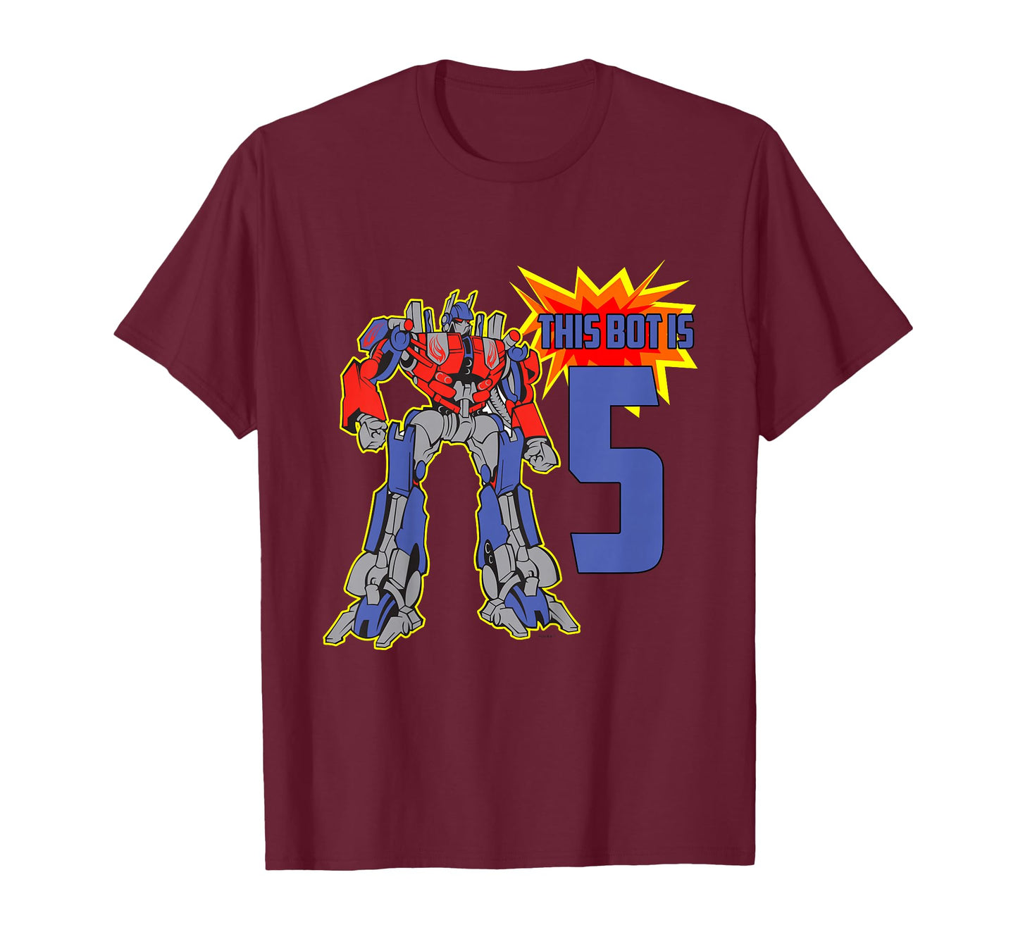 Kids 5th Birthday Bot Robot for 5 Yr Old Boys Girls T-Shirt