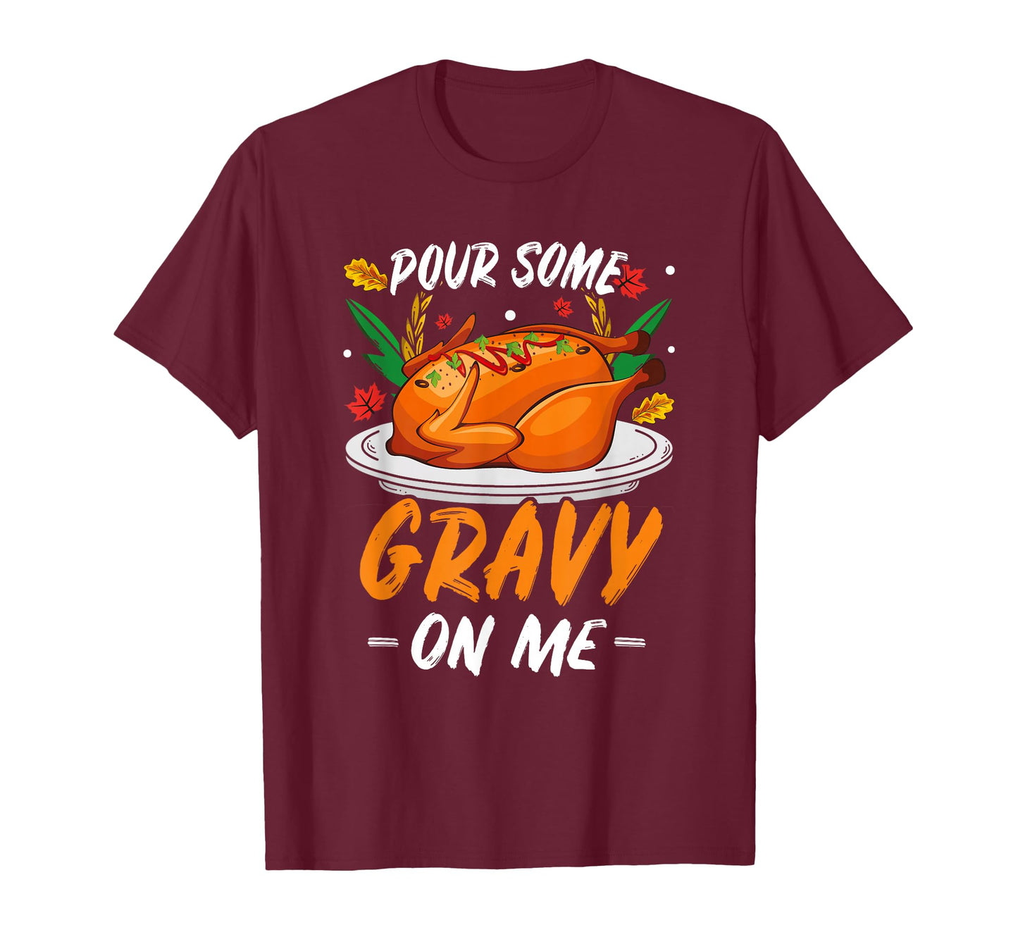 Anno Royal Unisex-Adults Thanksgiving Turkey Pattern T-Shirt, Black, Small