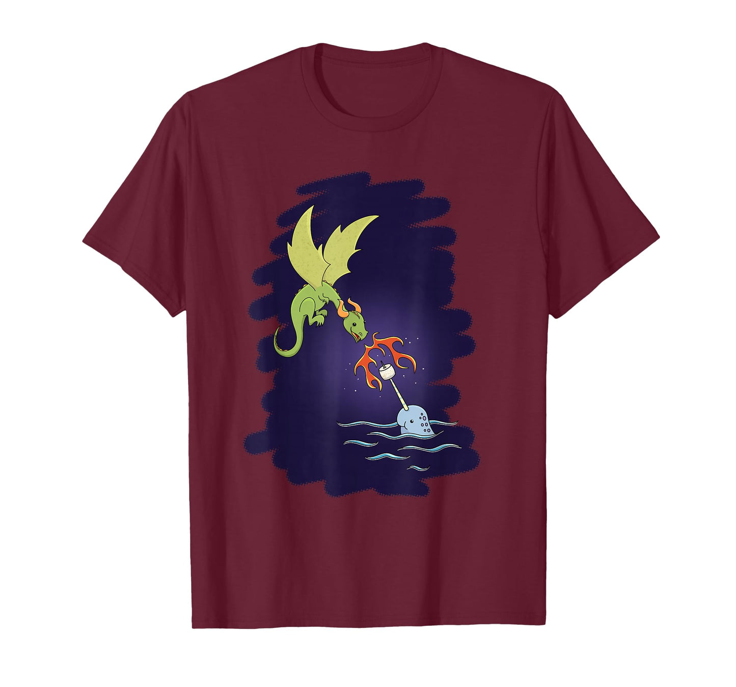 Dragon & Narwhal Campfire Marshmallow Roast, Teamwork T-Shirt