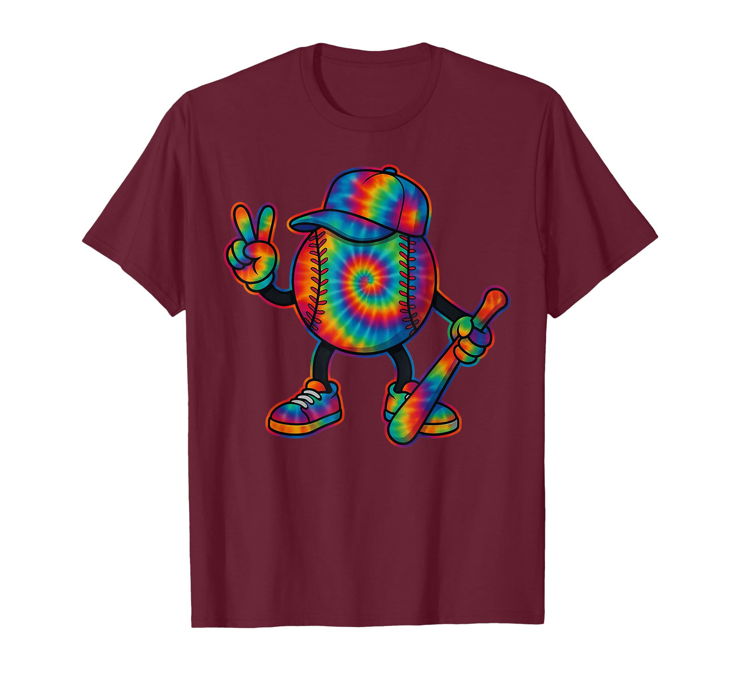 Tie Dye Baseball Shirt for Boys – Colorful Game Day Tee T-Shirt
