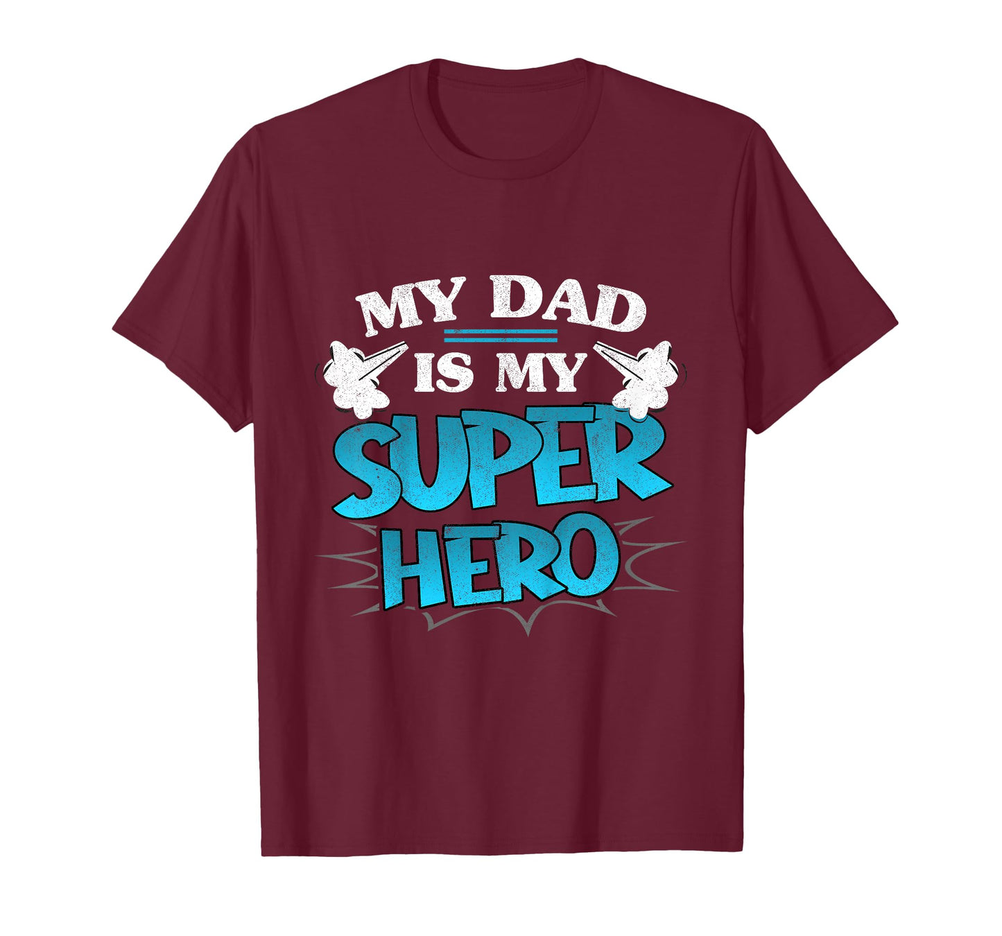 Kids My Dad is My Superhero Daddy Father's Day Hero Toddler Boy T-Shirt
