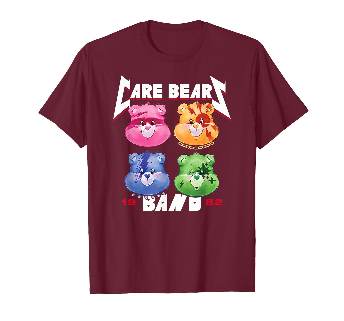 Care Bears Rock Band 1982 Retro Band Cartoon T-Shirt