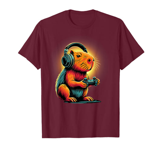 Capybara Gaming - Funny Gamer Capybara Design Classic T-Shirt