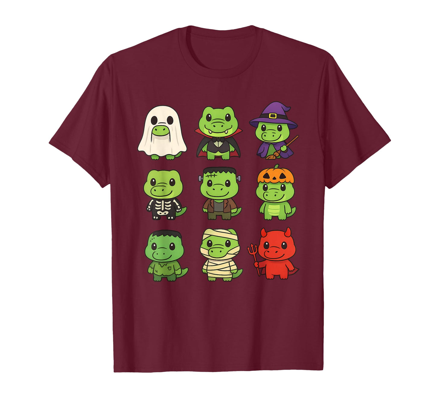 Funny Crocodile Ghost Costume Spooky Alligator Halloween T-Shirt