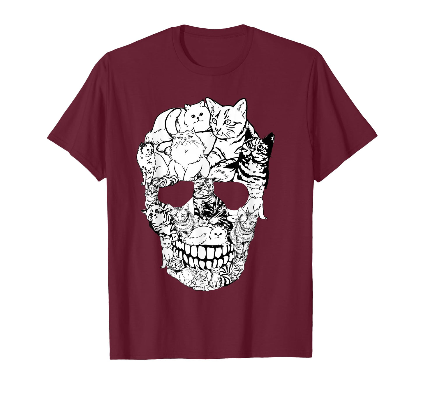 Cat Skull Shirt - Kitty Skeleton Halloween Costume Skull Cat T-Shirt