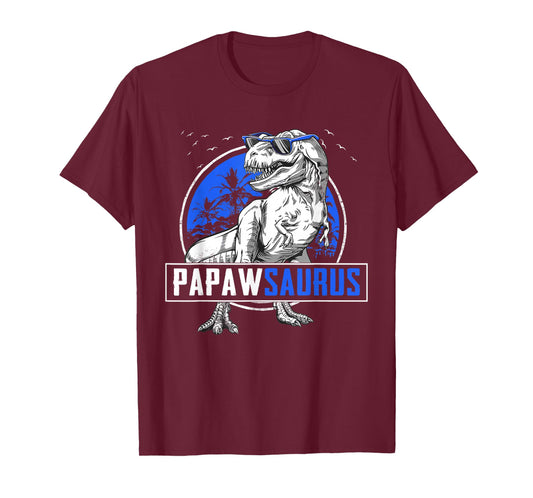 Papawsaurus T-Rex Papaw Saurus Dinosaur Family Matching T-Shirt