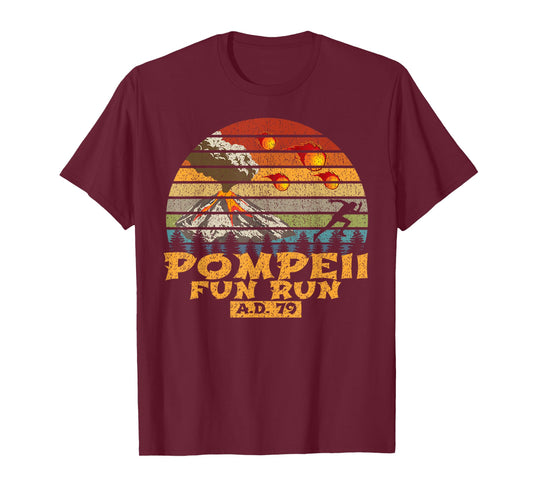 Pompeii Fun Run Display Vintage Retro Distressed T-Shirt