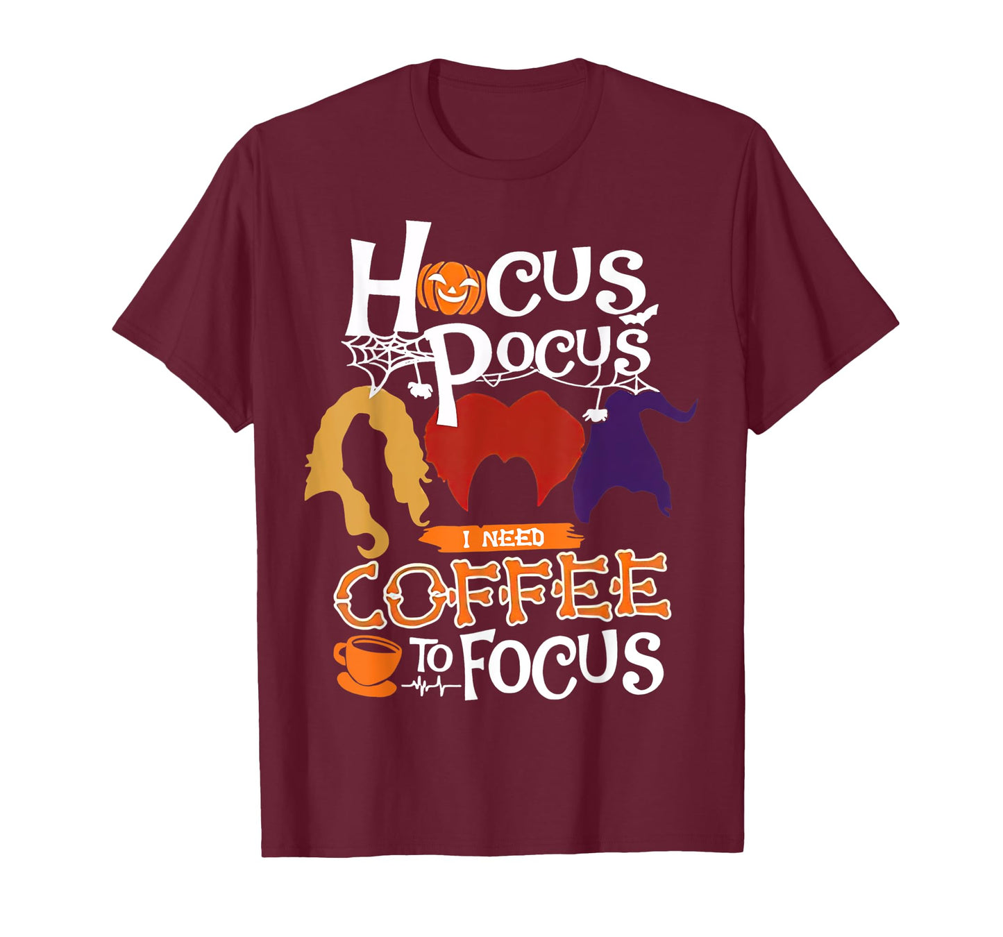 Hocus Pocus I Need Coffee to Focus Halloween T-Shirt