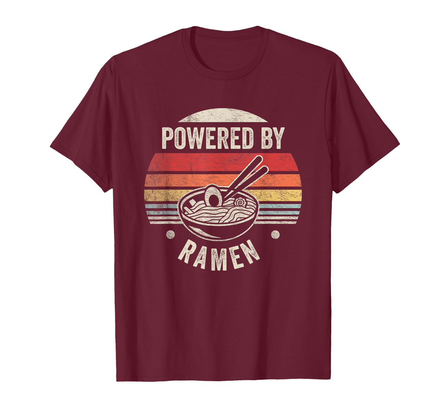 Vintage Powered by Ramen Japanese Love Anime Noodles Foodie T-Shirt