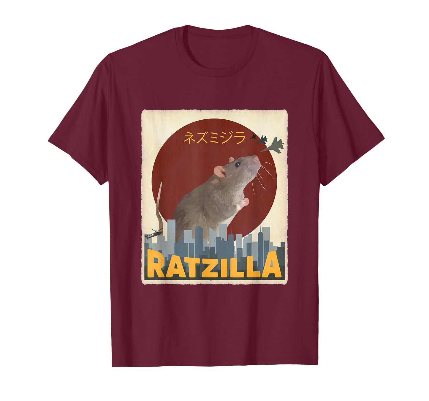 Cute Gifts for Veterinarians and Pet Rat Owner Funny Cute Ratzilla Rat Mouse | Japanese Anime Graphic Gift T-Shirt