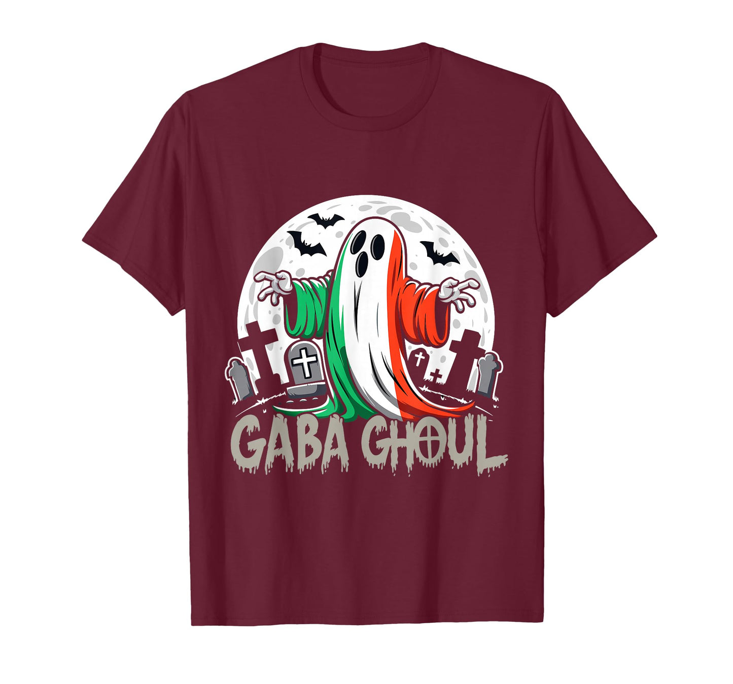 Funny Gaba Ghoul Italian Ghost Graveyard Full moon Gabagool T-Shirt