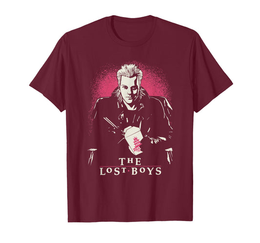 The Lost Boys Front Back Never Grow Old Pink Horror Movie T-Shirt