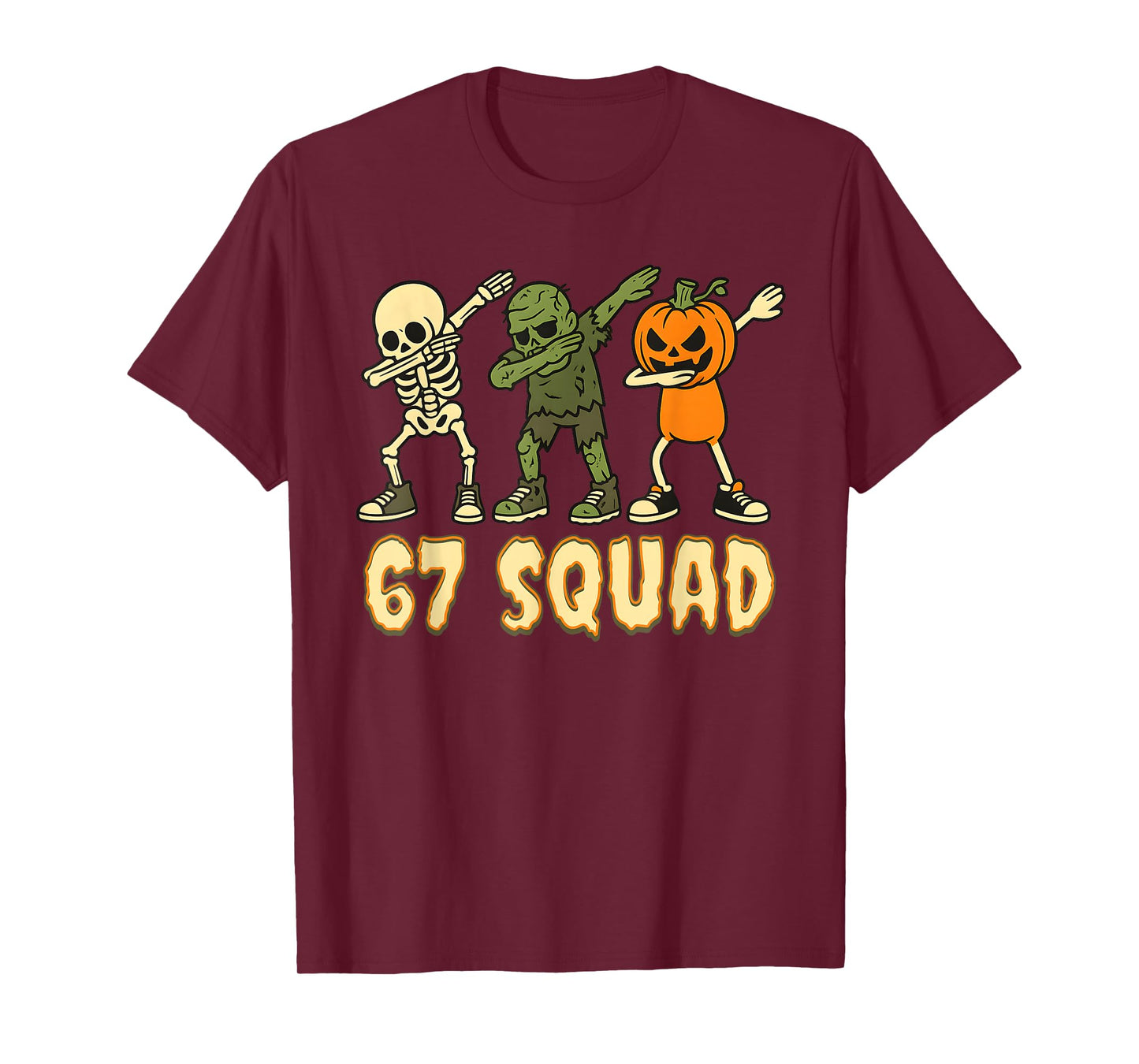 67 Halloween Squad Pumpkin Six Seven Boys Brainrot Meme Kid T-Shirt