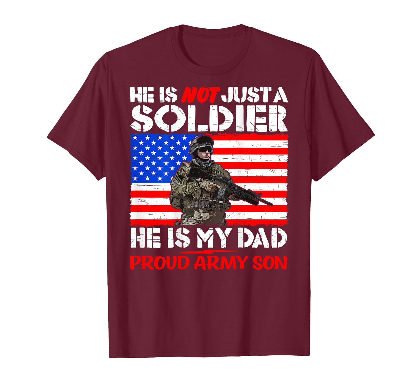 My Dad Is A Soldier Hero Proud Army Son Military Child Gift T-Shirt