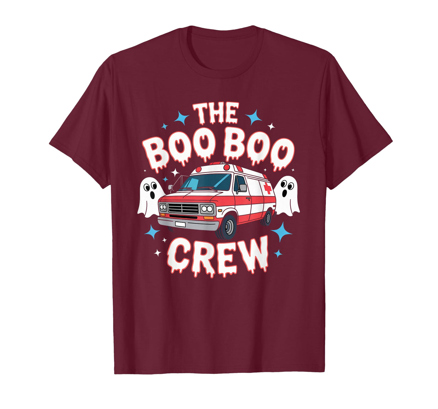 EMT Paramedic EMS Boo Boo Crew Ambulance Ghost Halloween T-Shirt
