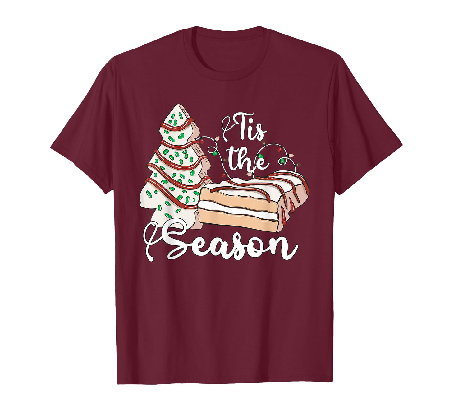 Tis The Season Christmas Tree Cakes Debbie Retro Xmas Gifts T-Shirt