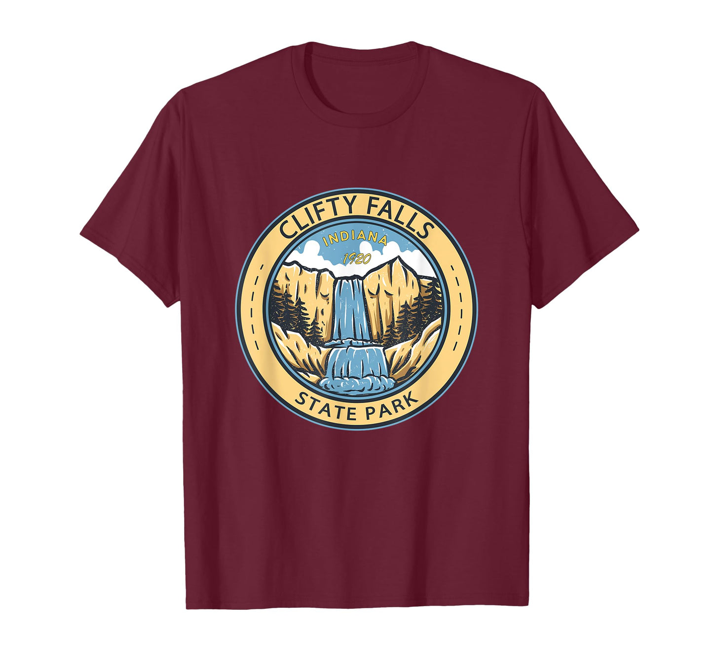 Clifty Falls State Park Indiana Badge Vintage T-Shirt
