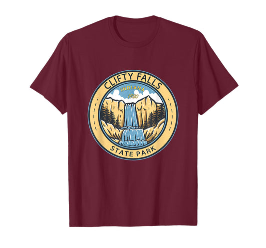 Clifty Falls State Park Indiana Badge Vintage T-Shirt