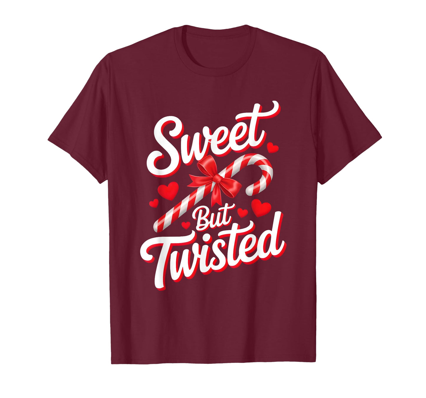 Sweet But Twisted Funny Christmas Candy Cane Xmas Holiday T-Shirt