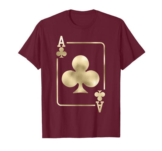 Ace of Clubs Playing Card Halloween Costume Glam T-Shirt