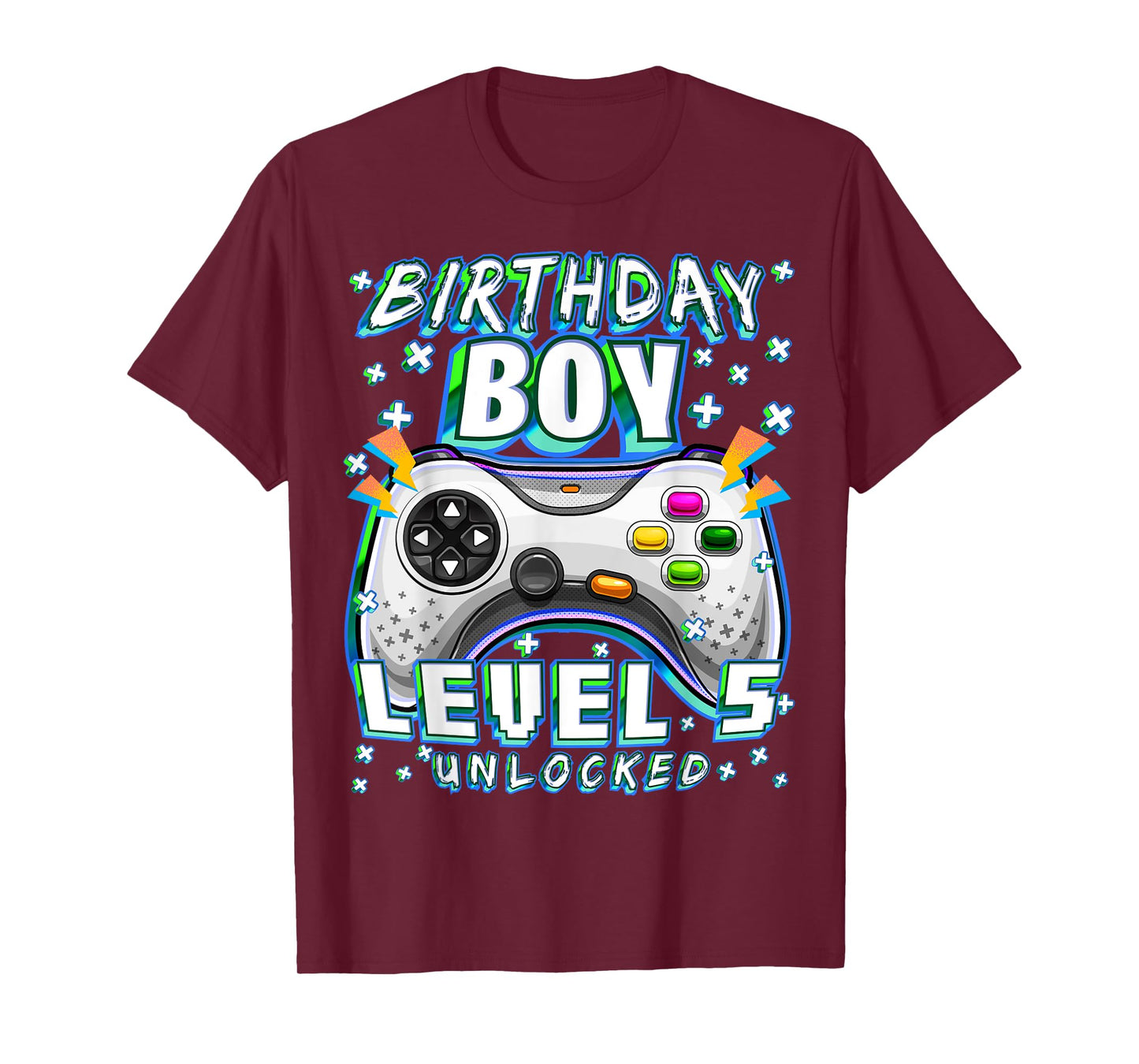 Level 5 Unlocked Video Game 5th Birthday Gamer Boys T-Shirt