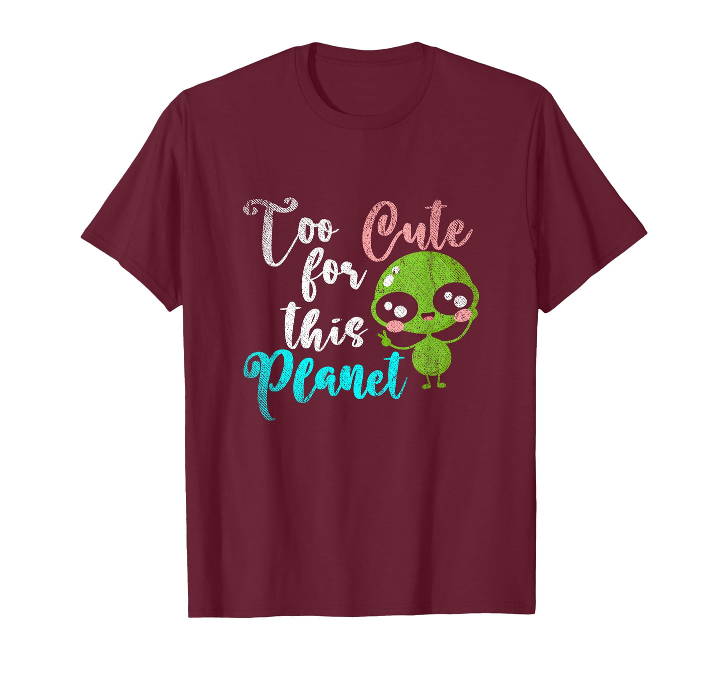 Funny UFO Women Girls Kids Gift Idea Cute Alien T-Shirt