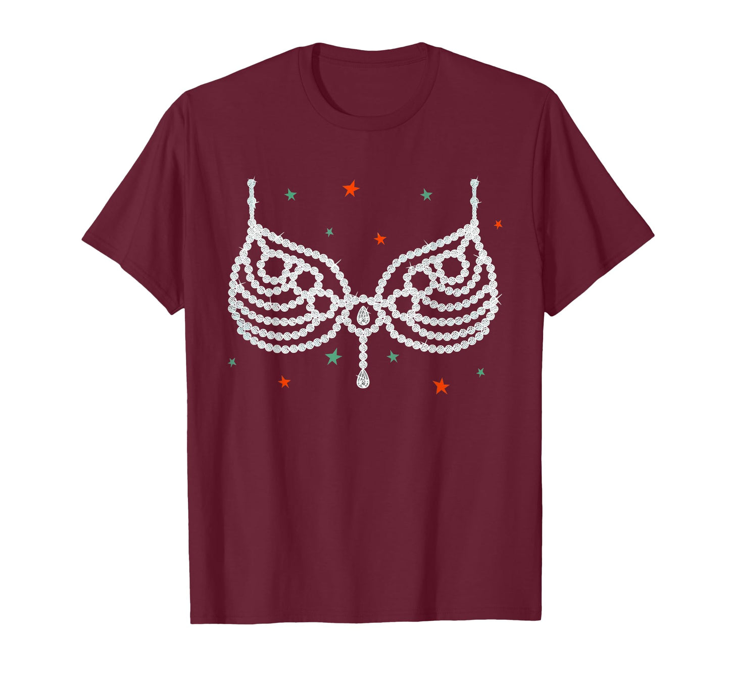 Funny Women The Life Halloween Orange Bra Costume Show Girl T-Shirt