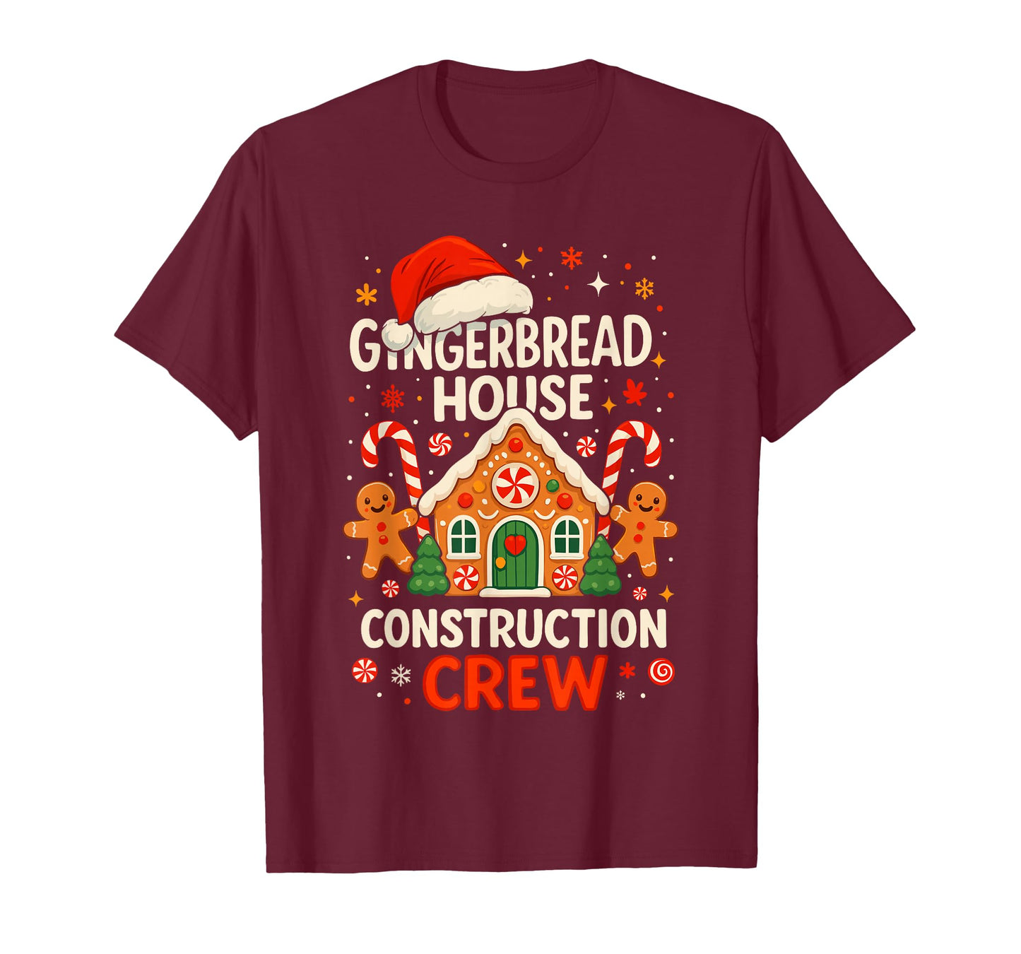 Gingerbread Man Costume Gingerbread House Construction Crew T-Shirt