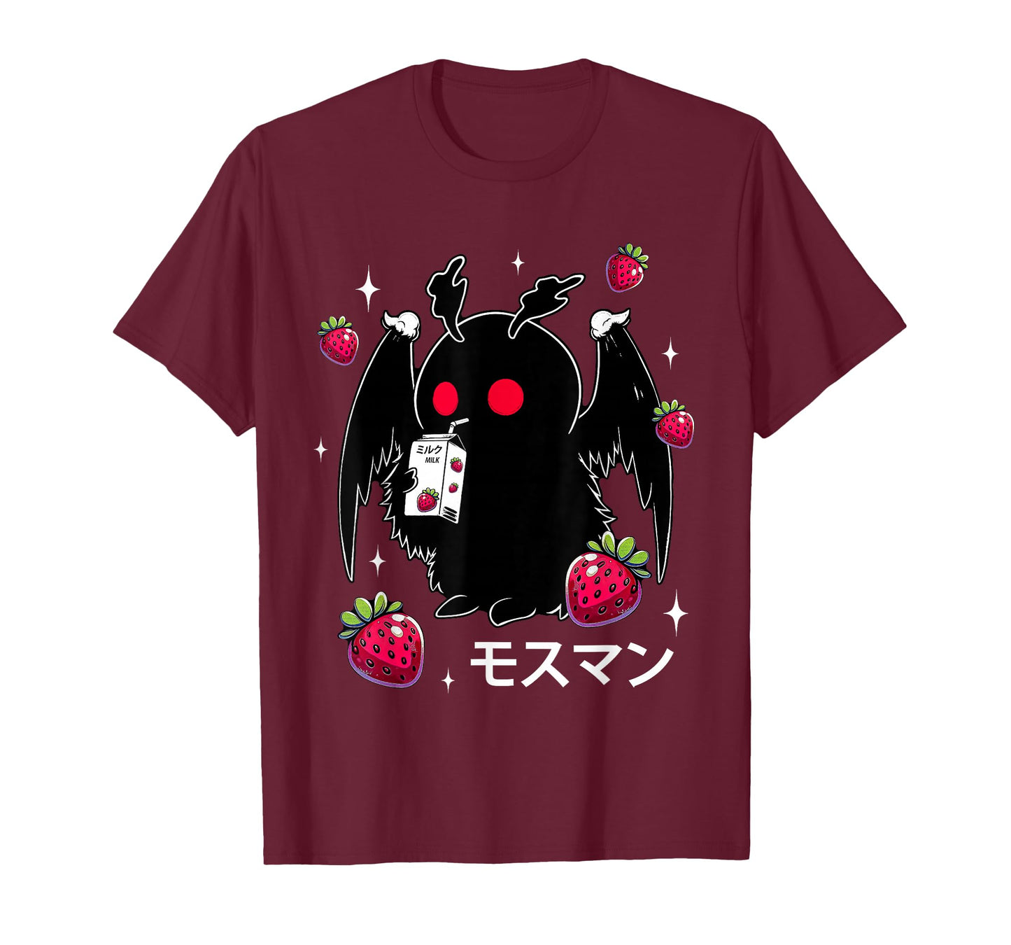 Mothman Kawaii Strawberry Milk Shake Cryptid T-Shirt