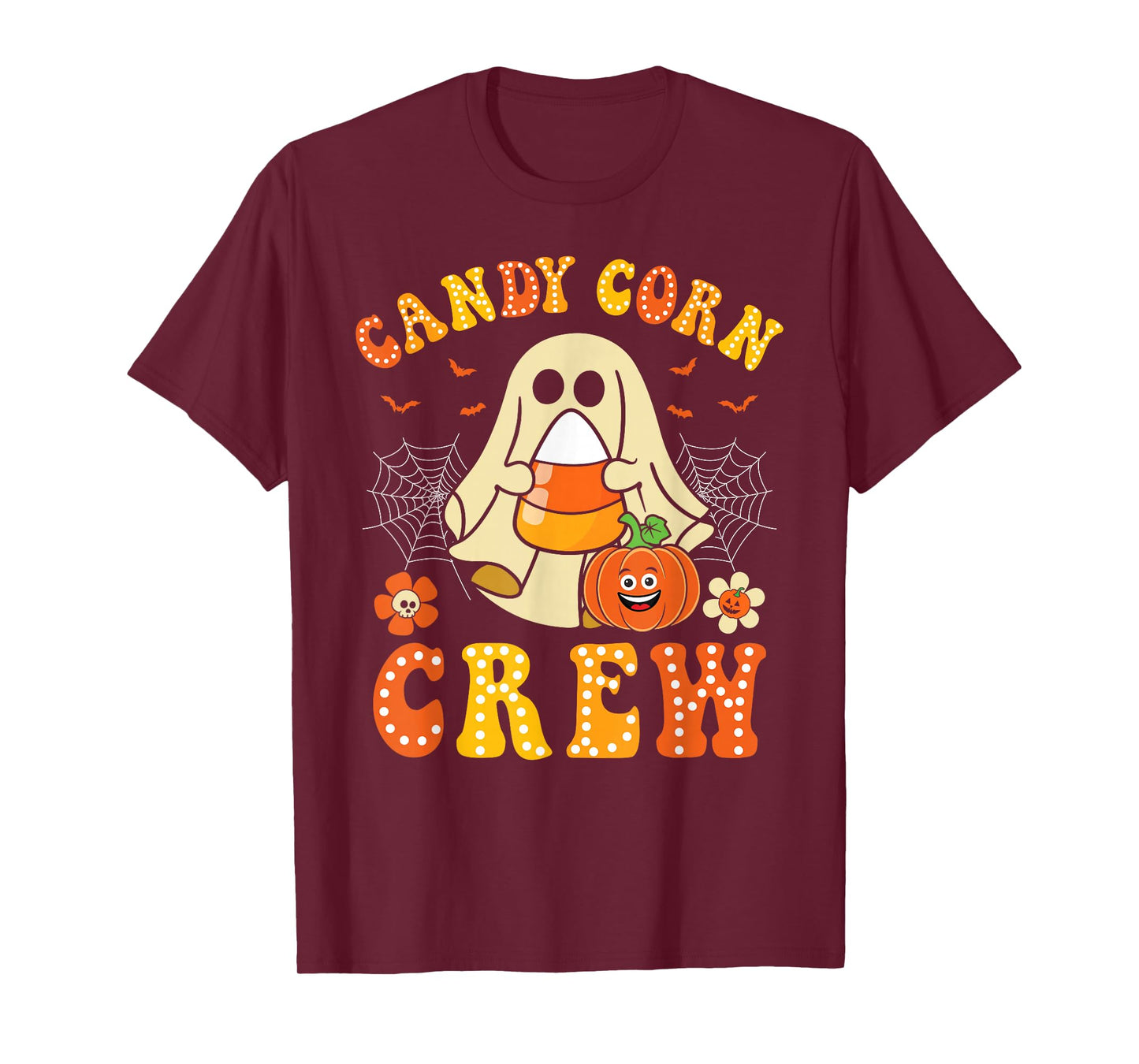 Candy Corn Crew Pumpkin Halloween Spooky Men Women Girls T-Shirt